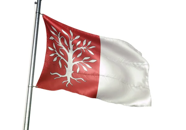 Belga Herentals zászló integetett elszigetelt fehér háttér — Stock Fotó