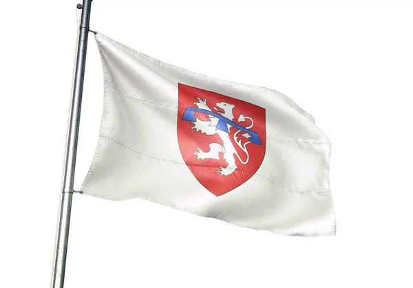 La-Roche-en-Ardenne da Bélgica acenando isolado sobre fundo branco — Fotografia de Stock