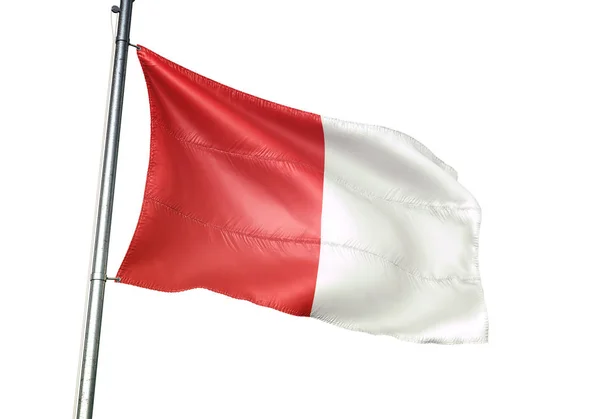 Limburgo del Belgio bandiera sventola isolato su sfondo bianco — Foto Stock