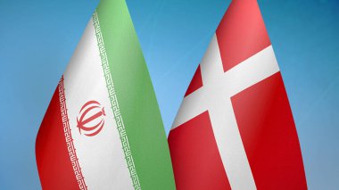 İran ve Danimarka iki bayrağı mavi arka planda birleştiriyor