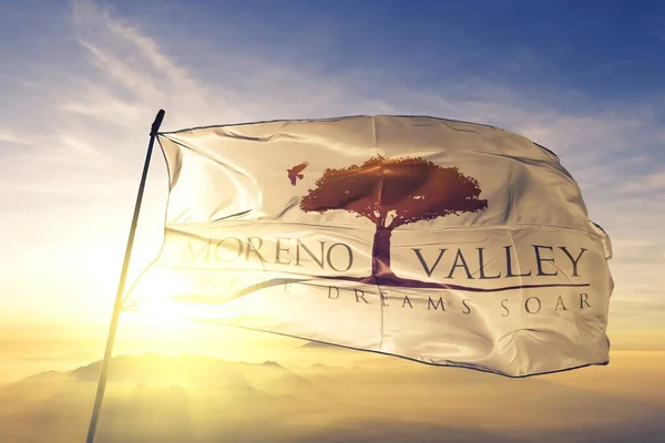 Valle Moreno California Estados Unidos Ondeando Bandera — Foto de Stock