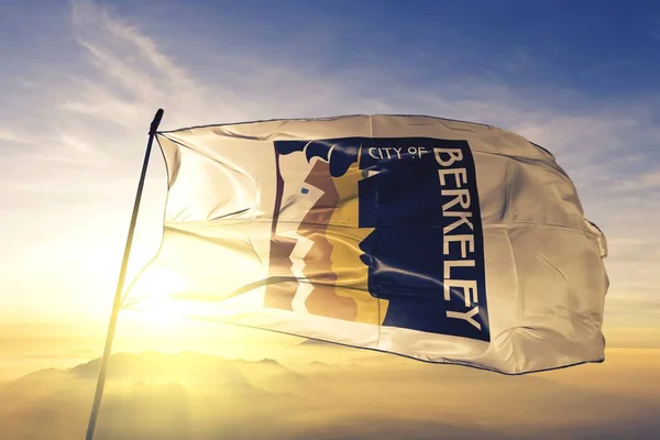 Berkeley Califórnia Bandeira Dos Estados Unidos Acenando — Fotografia de Stock