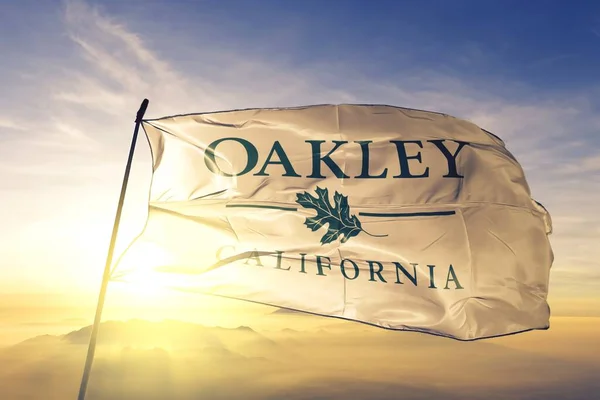 Oakley California Estados Unidos Ondeando Bandera — Foto de Stock