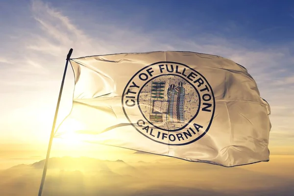 Fullerton California Estados Unidos Ondeando Bandera — Foto de Stock