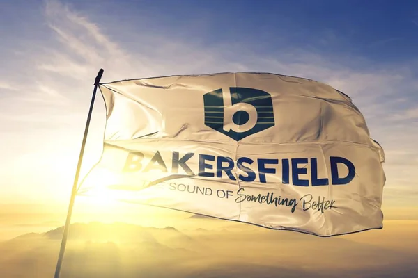 Bakersfield California Estados Unidos Ondeando Bandera — Foto de Stock