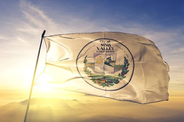 Simi Valley Van Californië Van Verenigde Staten Vlag Zwaaien — Stockfoto