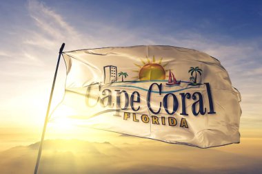 Florida 'nın Cape Coral Burnu Birleşik Devletler bayrağı dalgalanıyor