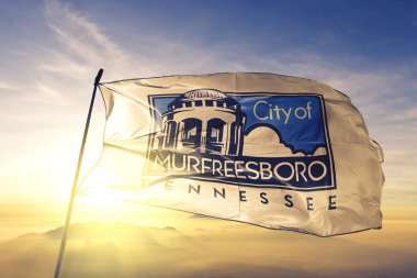 Birleşik Devletler bayrağı dalgalanan Tennessee 'li Murfreesboro