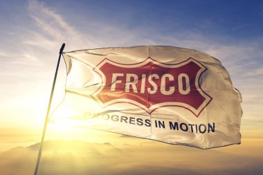 Frisco of Texas of United States flag waving clipart