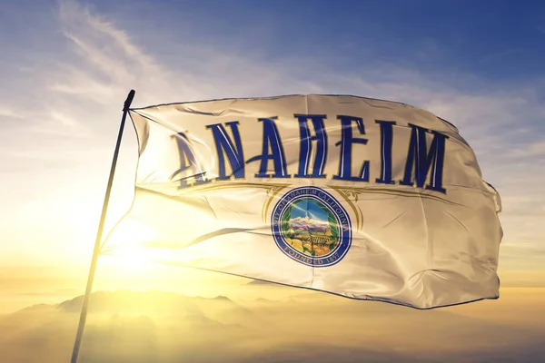 Anaheim California Estados Unidos Ondeando Bandera — Foto de Stock
