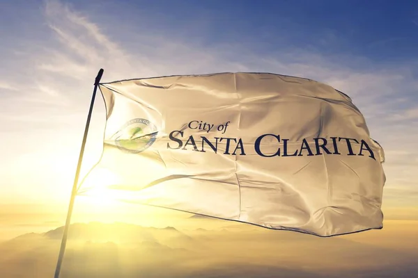Santa Clarita California Estados Unidos Ondeando Bandera — Foto de Stock