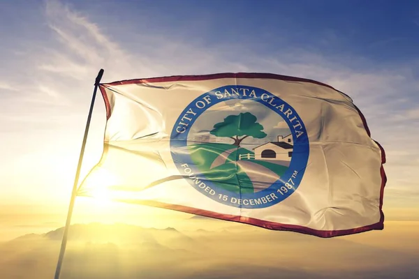 Santa Clarita California Estados Unidos Ondeando Bandera — Foto de Stock