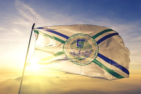 Coral Springs Florida United States Flag Waving — Stock fotografie