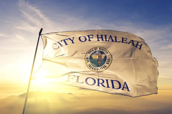 Hialeah Florida Estados Unidos Ondeando Bandera — Foto de Stock