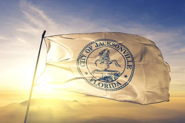 Jacksonville Florida Estados Unidos Ondeando Bandera — Foto de Stock