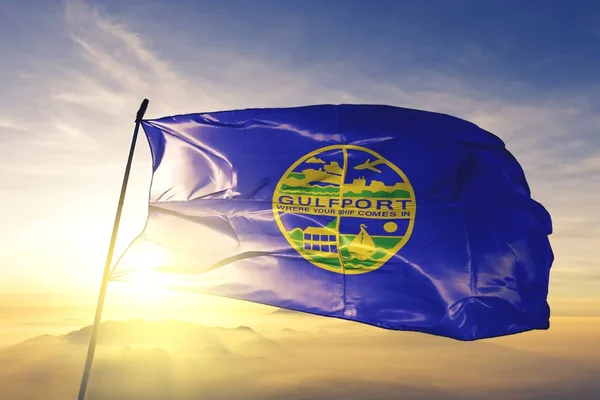 Gulfport Mississippi Estados Unidos Ondeando Bandera — Foto de Stock