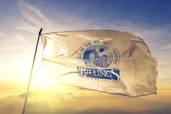 Billings of Montana of United States flag waving