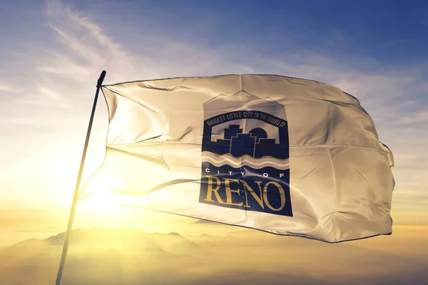Reno Nevada Estados Unidos Ondeando Bandera — Foto de Stock