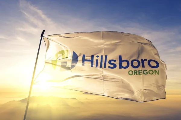 Hillsboro Oregon Estados Unidos Ondeando Bandera — Foto de Stock