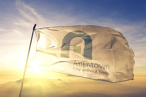Allentown Pensilvania Estados Unidos Ondeando Bandera — Foto de Stock