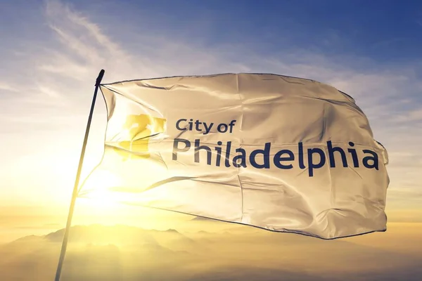 Filadelfia Pensilvania Estados Unidos Ondeando Bandera — Foto de Stock