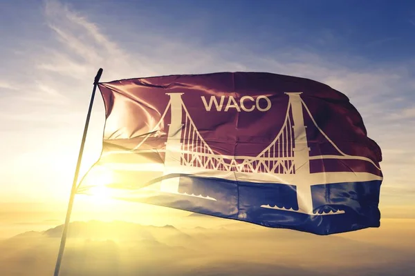 Waco Texas Estados Unidos Ondeando Bandera — Foto de Stock