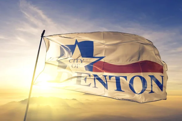 Denton Texas Estados Unidos Ondeando Bandera — Foto de Stock