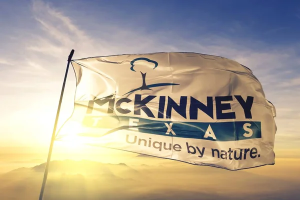 Mckinney Texas Estados Unidos Ondeando Bandera — Foto de Stock