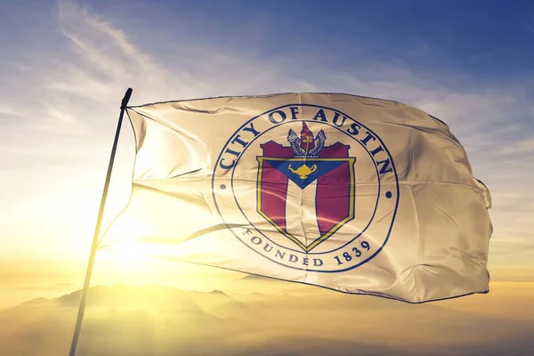 Austin Texas Estados Unidos Ondeando Bandera — Foto de Stock
