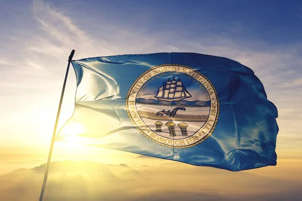 Norfolk Virginia Stany Zjednoczone Flaga Macha — Zdjęcie stockowe