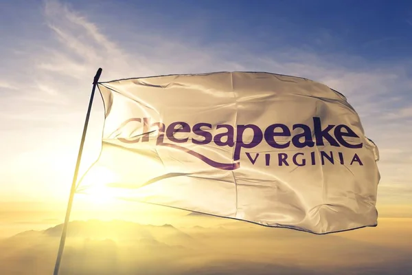 Chesapeake Virginia Estados Unidos Ondeando Bandera — Foto de Stock