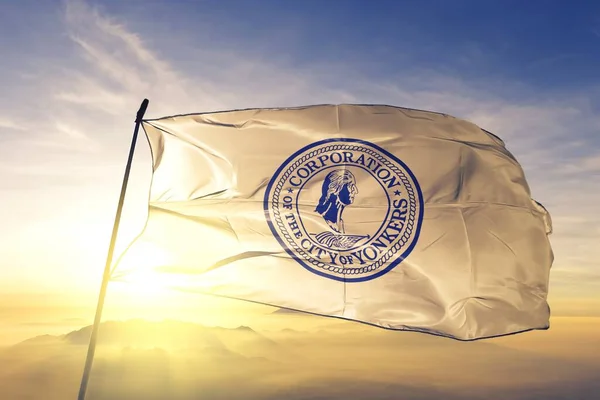 Yonkers New York United States Flagge Schwenken — Stockfoto