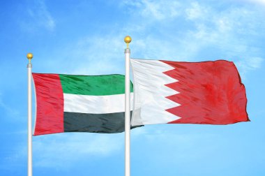 Birleşik Arap Emirlikleri ve Bahreyn bayrak direğinde iki bayrak