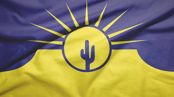 Mesa Arizona Bandeira Dos Estados Unidos Fundo Textura Tecido — Fotografia de Stock