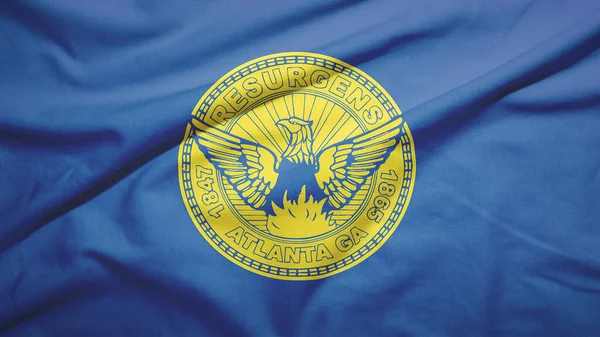 Atlanta Georgia United States Vlajka Textuře Tkaniny Pozadí — Stock fotografie