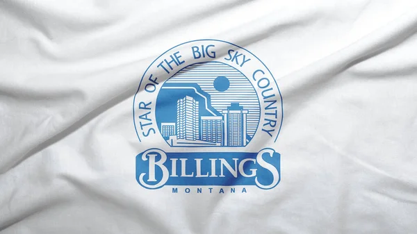 Billings of Montana of United States flag on the fabric texture background