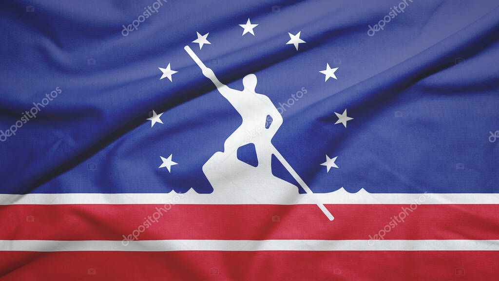 Richmond of Virginia of United States flag on the fabric texture background