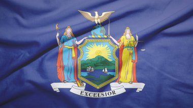 Kumaş dokusu arka planında Amerika Birleşik Devletleri bayrağı