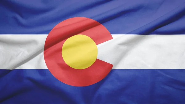 Estado Colorado Estados Unidos Bandera Estados Unidos Fondo Textura Tela — Foto de Stock