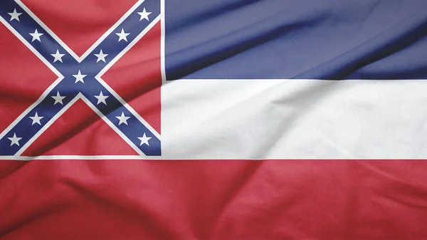 Estado Mississippi Dos Estados Unidos América Bandeira Sobre Fundo Textura — Fotografia de Stock