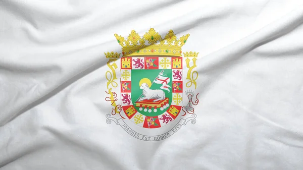 Flaga Gubernatora Portoryko Tle Tekstury Tkaniny — Zdjęcie stockowe