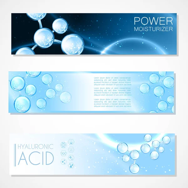 Hyaluron acid or abstract molecule science design Royalty Free Stock Vectors