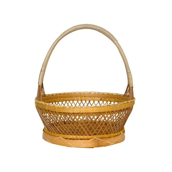 Isolated Wicker Basket White Background — Stock Photo, Image