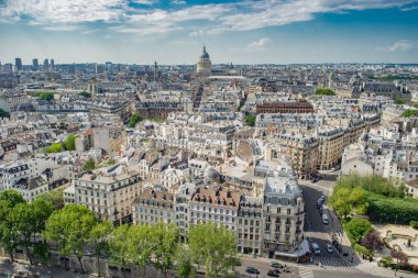 Montmartre Basilique du Sacré Coeur, Paris Bazilikası ile havadan görünümü