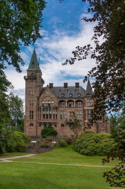 Vaxjo, İsveç - Temmuz, 2018. İsveç'te eski İskandinav Teleborg kale.