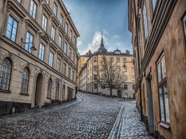 Stockholm sokaklarından güzel bir manzara.