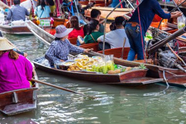 damnoen saduak yüzen Pazar içinde ratchaburi yakın bangkok, Tayland