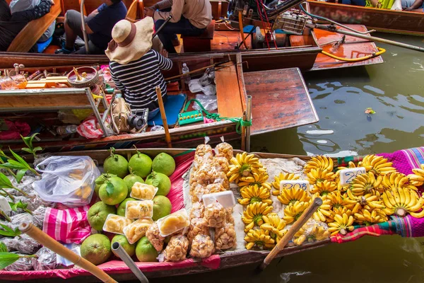 Damnoen Saduak Mercado Flotante Cerca Bangkok Tailandia — Foto de Stock