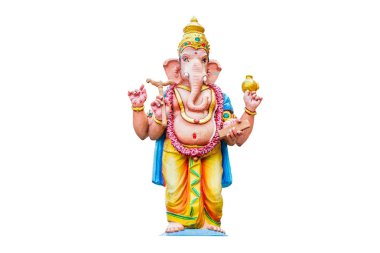 Beyaz arka plan üzerinde Lord Ganesha Figurine