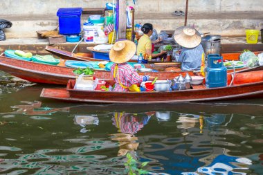 damnoen saduak yüzen Pazar içinde ratchaburi yakın bangkok, Tayland 